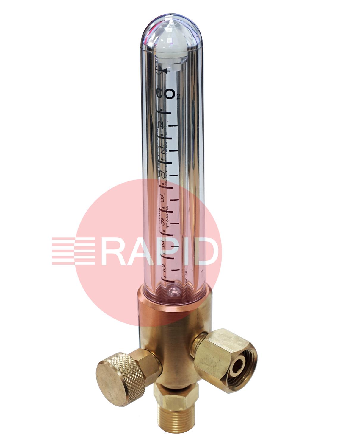 H1111  Harris Flowmeters 861 Flowmeter, Argon, 15 lpm  3/8